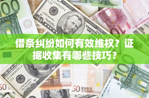 北京借条纠纷如何有效维权？证据收集有哪些技巧？